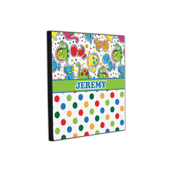 Dinosaur Print & Dots 12x12 Wood Print - Angle View