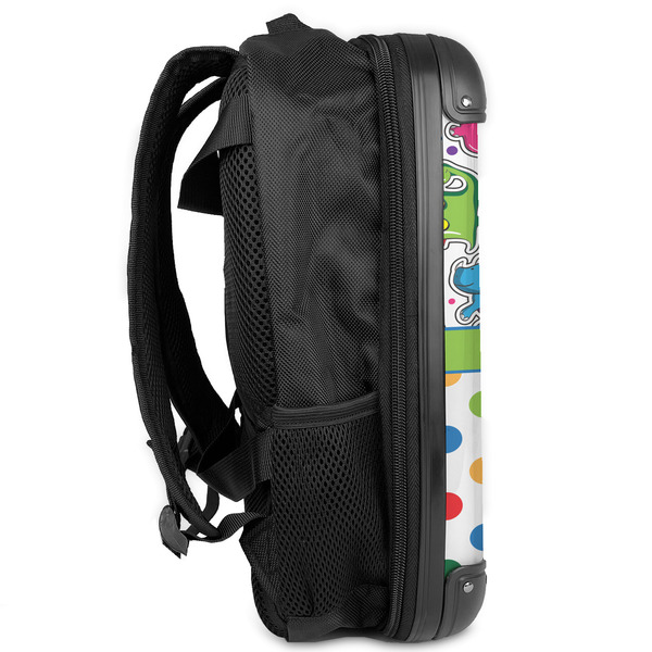 Dinosaur Print & Dots 13" Hard Shell Backpacks - Side View