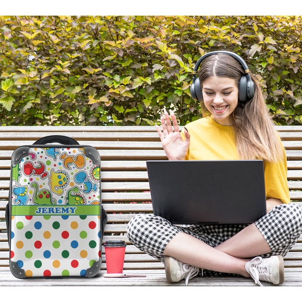 Dinosaur Print & Dots 15" Backpack - LIFESTYLE