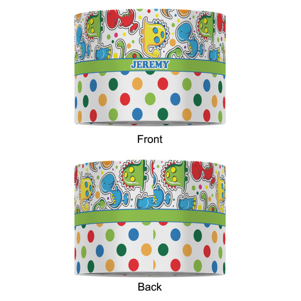 Dinosaur Print & Dots 16" Drum Lampshade - APPROVAL (Fabric)