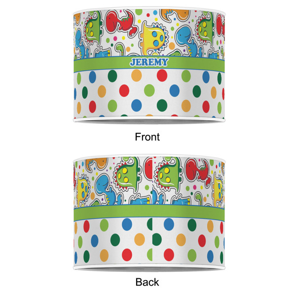 Dinosaur Print & Dots 16" Drum Lampshade - APPROVAL (Poly Film)