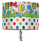 Dinosaur Print & Dots 16" Drum Lampshade - ON STAND (Fabric)