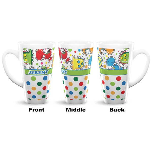 Dinosaur Print & Dots 16 Oz Latte Mug - Approval
