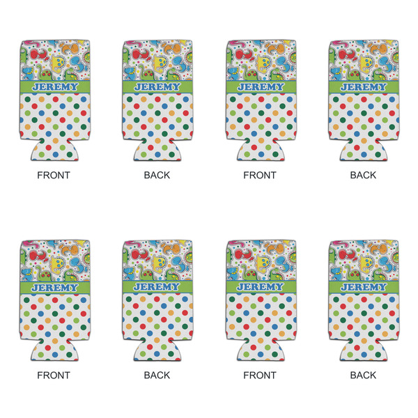 Dinosaur Print & Dots 16oz Can Sleeve - Set of 4 - APPROVAL