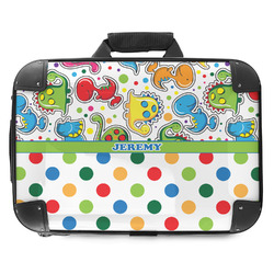 Dinosaur Print & Dots Hard Shell Briefcase - 18" (Personalized)