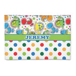 Dinosaur Print & Dots 2' x 3' Indoor Area Rug (Personalized)