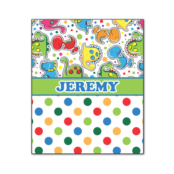 Dinosaur Print & Dots 20x24 Wood Print - Front View