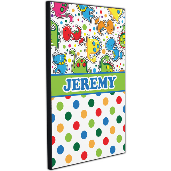 Dinosaur Print & Dots 20x30 Wood Print - Angle View