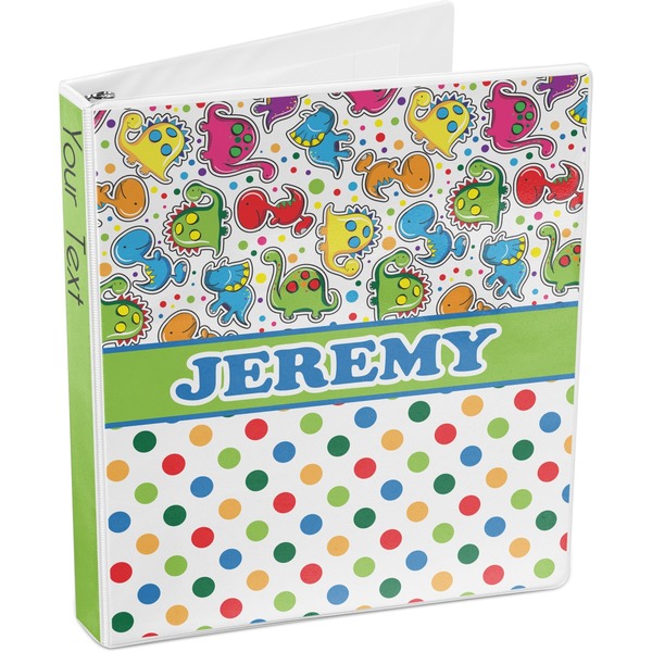 Dinosaur Print & Dots 3-Ring Binder 3/4 - Main