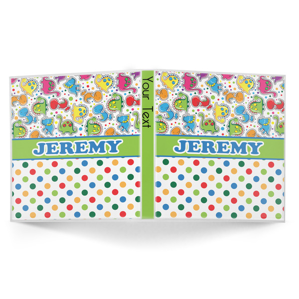 Dinosaur Print & Dots 3-Ring Binder Approval- 1in