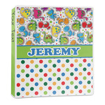 Dinosaur Print & Dots 3-Ring Binder - 1 inch (Personalized)