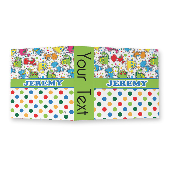 Dinosaur Print & Dots 3 Ring Binders - Full Wrap - 2" - OPEN OUTSIDE