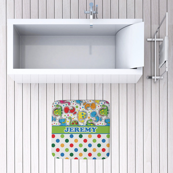 Dinosaur Print & Dots 48x48 Foam Memory Mat - LIFESTYLE