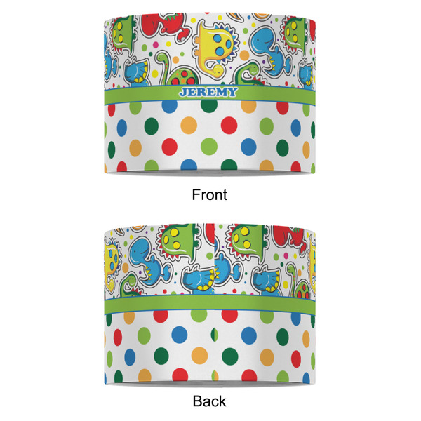 Dinosaur Print & Dots 8" Drum Lampshade - APPROVAL (Fabric)