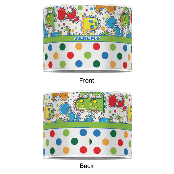 Dinosaur Print & Dots 8" Drum Lampshade - APPROVAL (Poly Film)