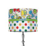 Dinosaur Print & Dots 8" Drum Lamp Shade - Fabric (Personalized)