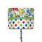 Dinosaur Print & Dots 8" Drum Lampshade - ON STAND (Fabric)