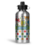 Dinosaur Print & Dots Water Bottle - Aluminum - 20 oz (Personalized)