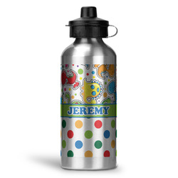 Dinosaur Print & Dots Water Bottle - Aluminum - 20 oz (Personalized)