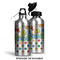 Dinosaur Print & Dots Aluminum Water Bottle - Alternate lid options