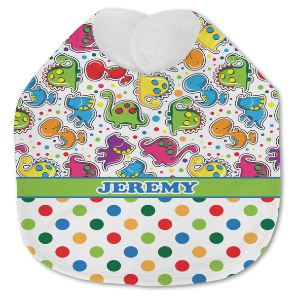 Dinosaur Print & Dots Baby Bib - AFT closed