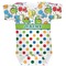 Dinosaur Print & Dots Baby Bodysuit 0-3 (Personalized)