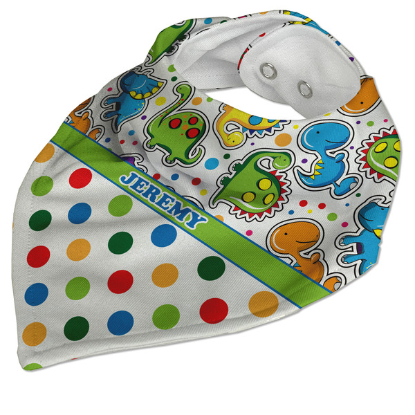 Dinosaur Print & Dots Bandana Closed