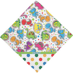 Dinosaur Print & Dots Dog Bandana Scarf w/ Name or Text