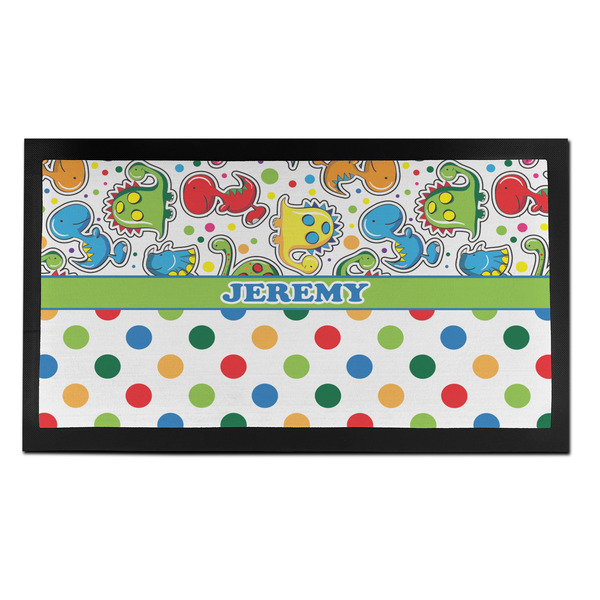Custom Dinosaur Print & Dots Bar Mat - Small (Personalized)