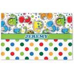 Dinosaur Print & Dots Woven Mat (Personalized)