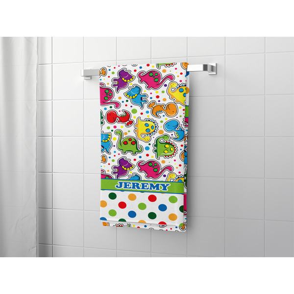 Dinosaur Print & Dots Bath Towel - LIFESTYLE