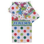 Dinosaur Print & Dots Bath Towel Set - 3 Pcs (Personalized)