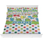 Dinosaur Print & Dots Comforter Set - King (Personalized)