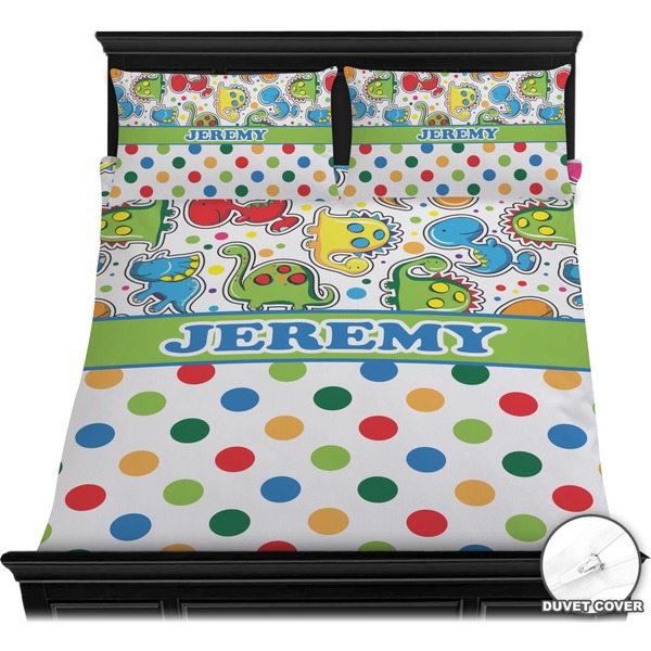 Dinosaur Print & Dots Bedding Set (Queen) - Duvet