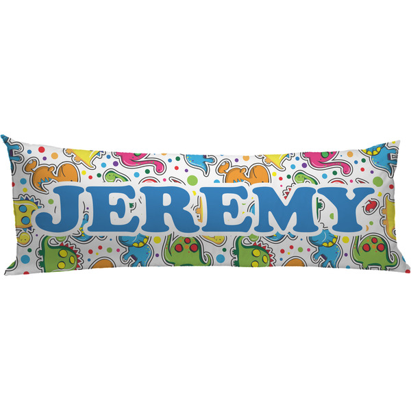 Custom Dinosaur Print & Dots Body Pillow Case (Personalized)
