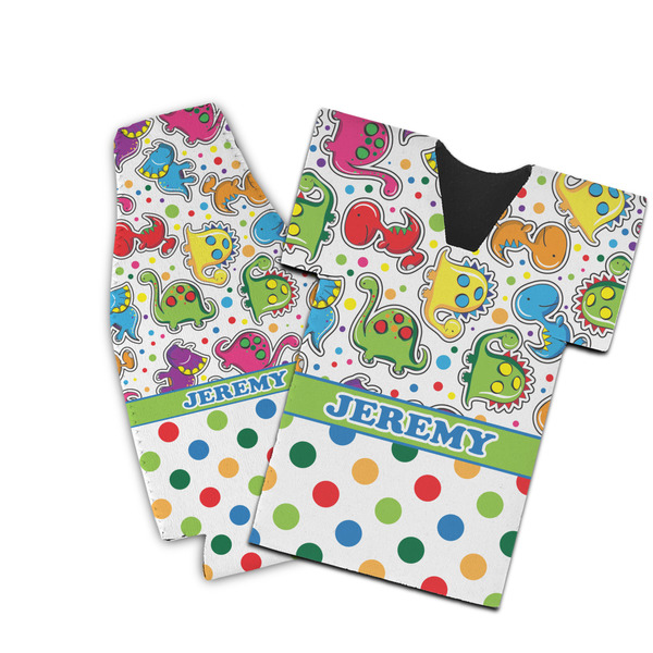 Custom Dinosaur Print & Dots Bottle Cooler (Personalized)