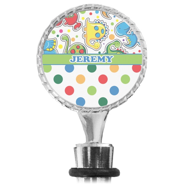 Dinosaur Print & Dots Bottle Stopper Main View