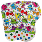 Dinosaur Print & Dots Burp Cloth (Personalized)