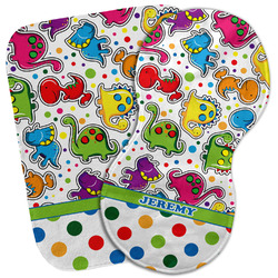 Dinosaur Print & Dots Burp Cloth (Personalized)