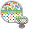 Dinosaur Print & Dots Cabinet Knob (Silver) (Personalized)