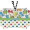 Dinosaur Print & Dots Rear View Mirror Ornament (Personalized)