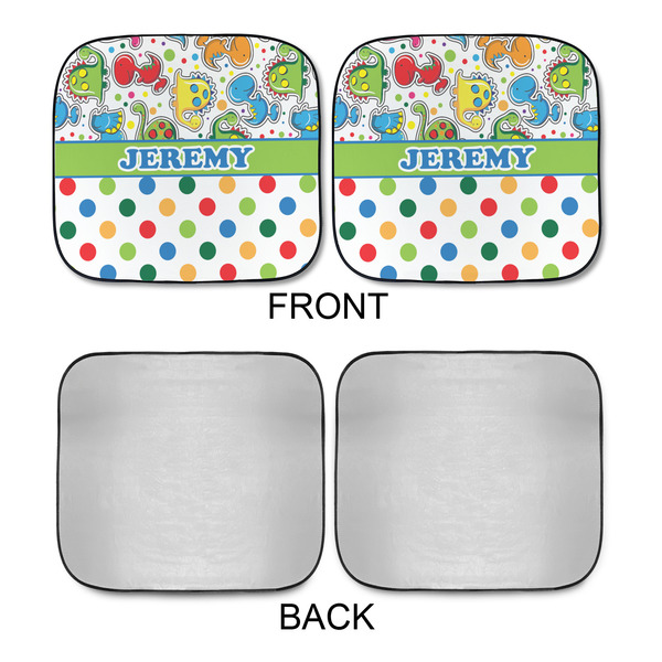 Dinosaur Print & Dots Car Sun Shades - APPROVAL