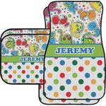 Dinosaur Print & Dots Car Floor Mats Set - 2 Front & 2 Back (Personalized)