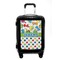 Dinosaur Print & Dots Carry On Hard Shell Suitcase - Front