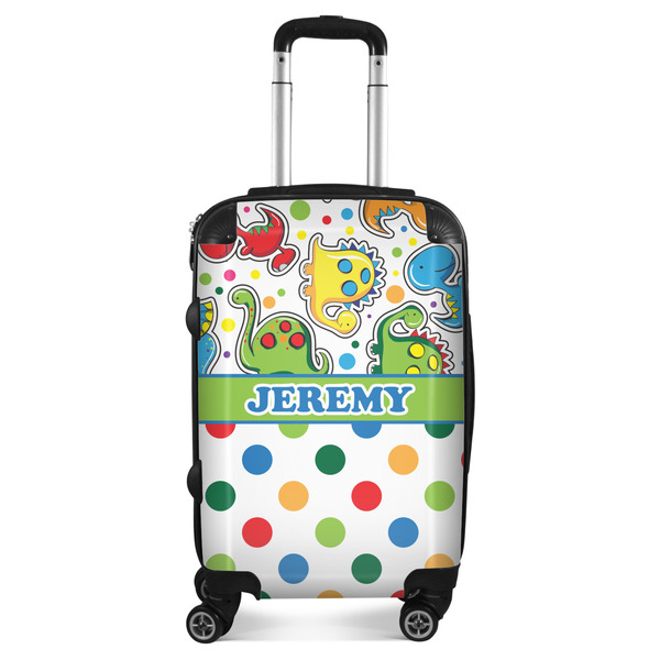 Custom Dinosaur Print & Dots Suitcase - 20" Carry On (Personalized)