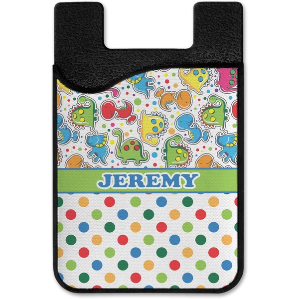 Dinosaur Print & Dots Cell Phone Credit Card Holder