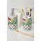 Dinosaur Print & Dots Ceramic Bathroom Accessories - LIFESTYLE (toothbrush holder & soap dispenser)