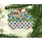 Dinosaur Print & Dots Christmas Ornament (On Tree)