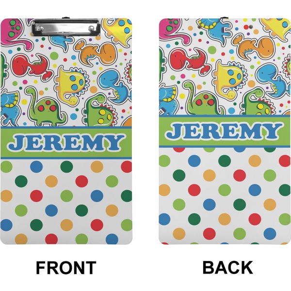 Dinosaur Print & Dots Clipboard (Legal) (Front + Back)