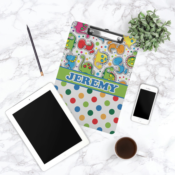 Dinosaur Print & Dots Clipboard - Lifestyle Photo